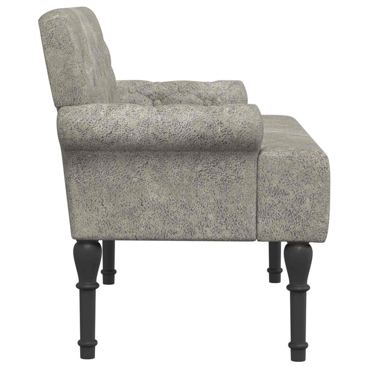 Lænestol med knap tufting Lysegrå 120 x 65 x 78 cm