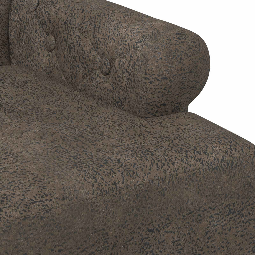 Lænestol med knap tufting Mørkegrå 120 x 65 x 78 cm