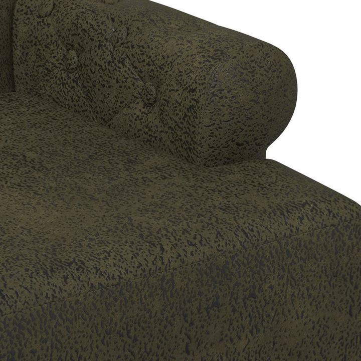 Lænestol med knap tufting Army Grøn 120 x 65 x 78 cm