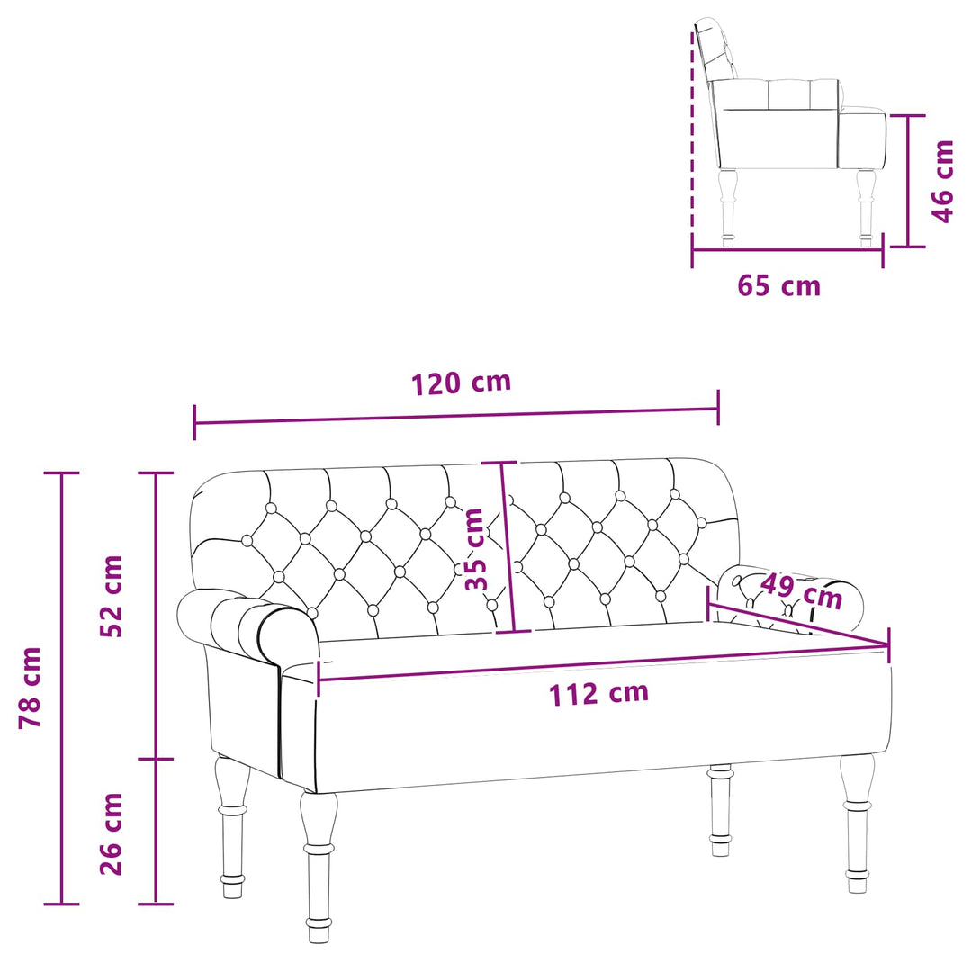Lænestol med knap tufting Army Grøn 120 x 65 x 78 cm