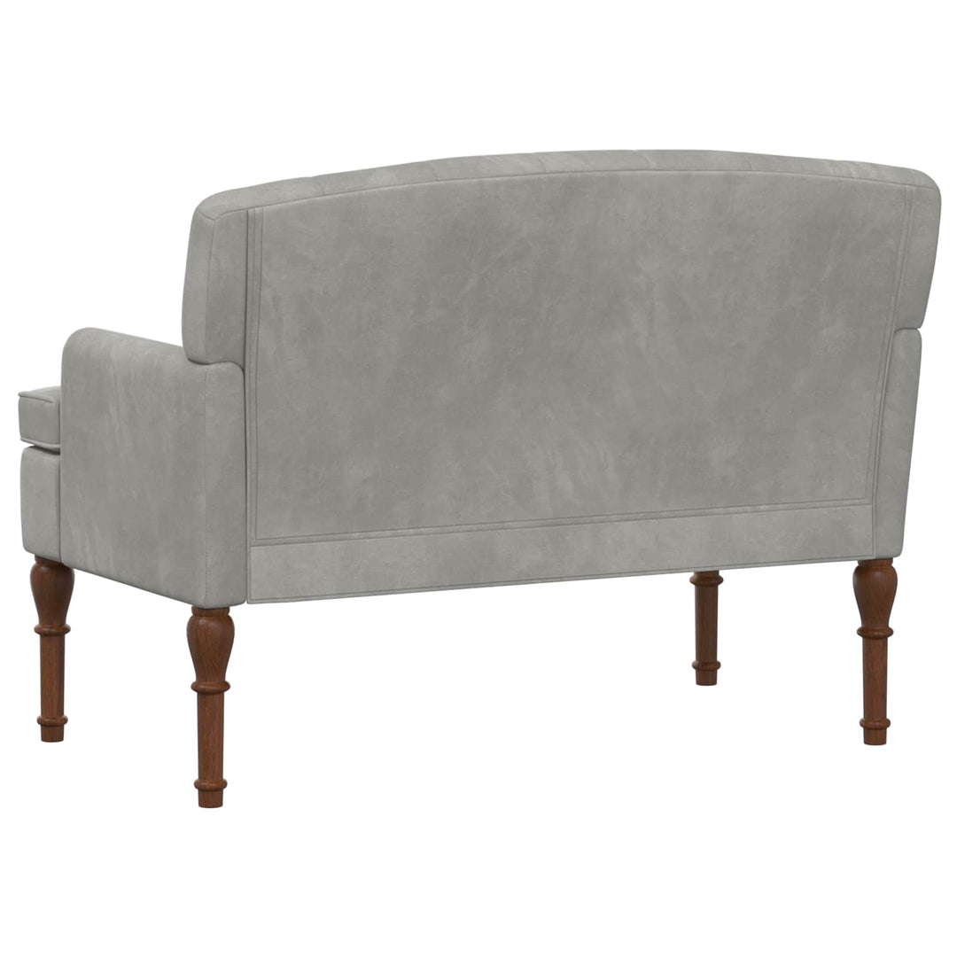 Lænestol med knap tufting Lysegrå 111 x 65 x 79 cm Fløjl