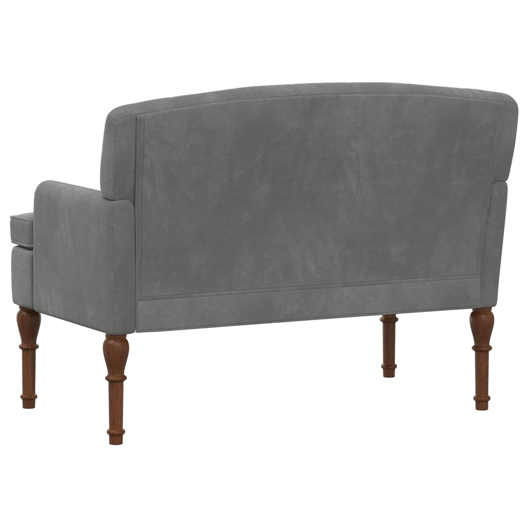 Lænestol med knap tufting Mørkegrå 111 x 65 x 79 cm Fløjl
