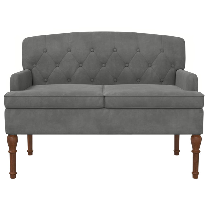 Lænestol med knap tufting Mørkegrå 111 x 65 x 79 cm Fløjl