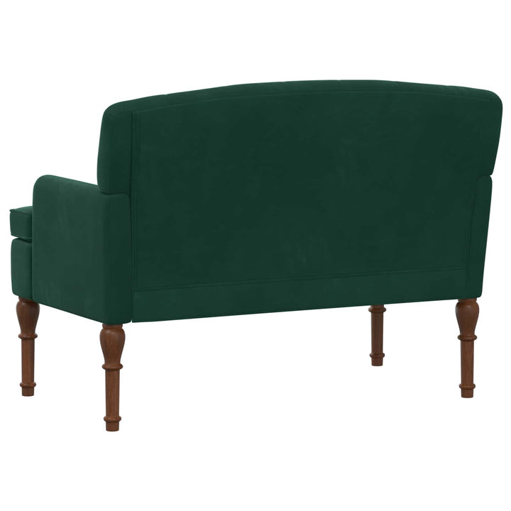 Lænestol med knap tufting Mørkegrøn 111 x 65 x 79 cm Fløjl