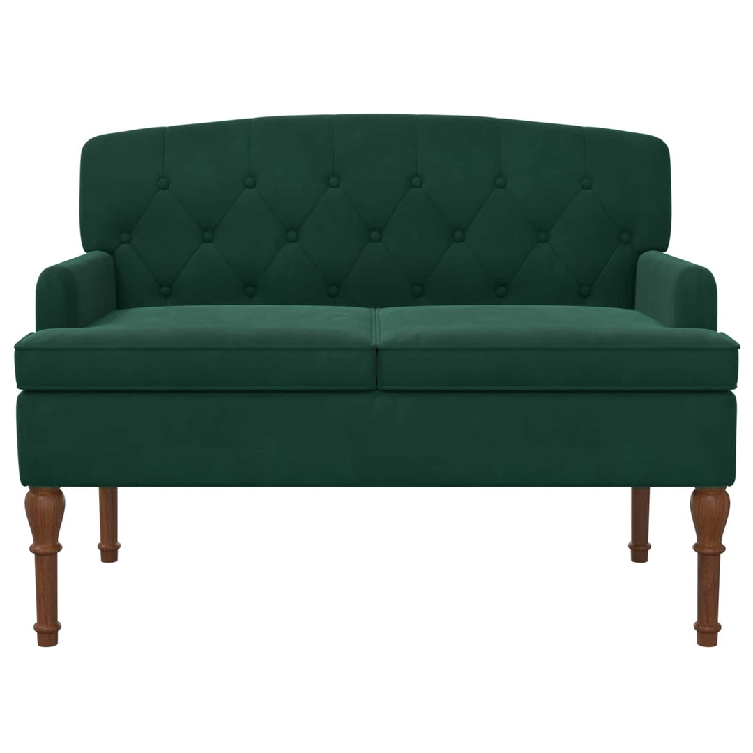 Lænestol med knap tufting Mørkegrøn 111 x 65 x 79 cm Fløjl