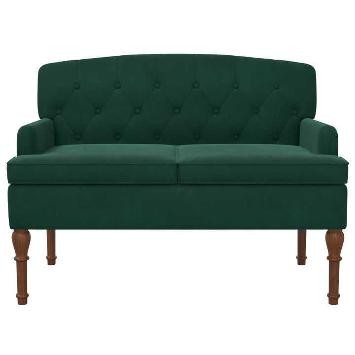 Lænestol med knap tufting Mørkegrøn 111 x 65 x 79 cm Fløjl