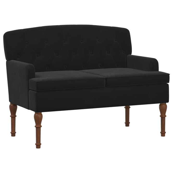 Lænestol med knap tufting Sort 111 x 65 x 79 cm Fløjl