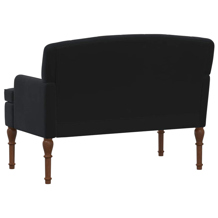 Lænestol med knap tufting Sort 111 x 65 x 79 cm Fløjl
