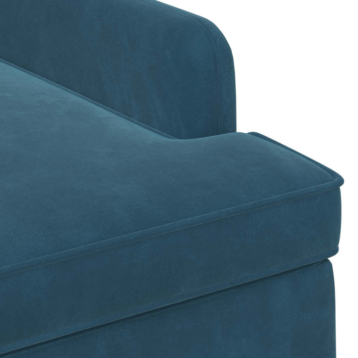 Lænestol med knap tufting Blå 111 x 65 x 79 cm Fløjl