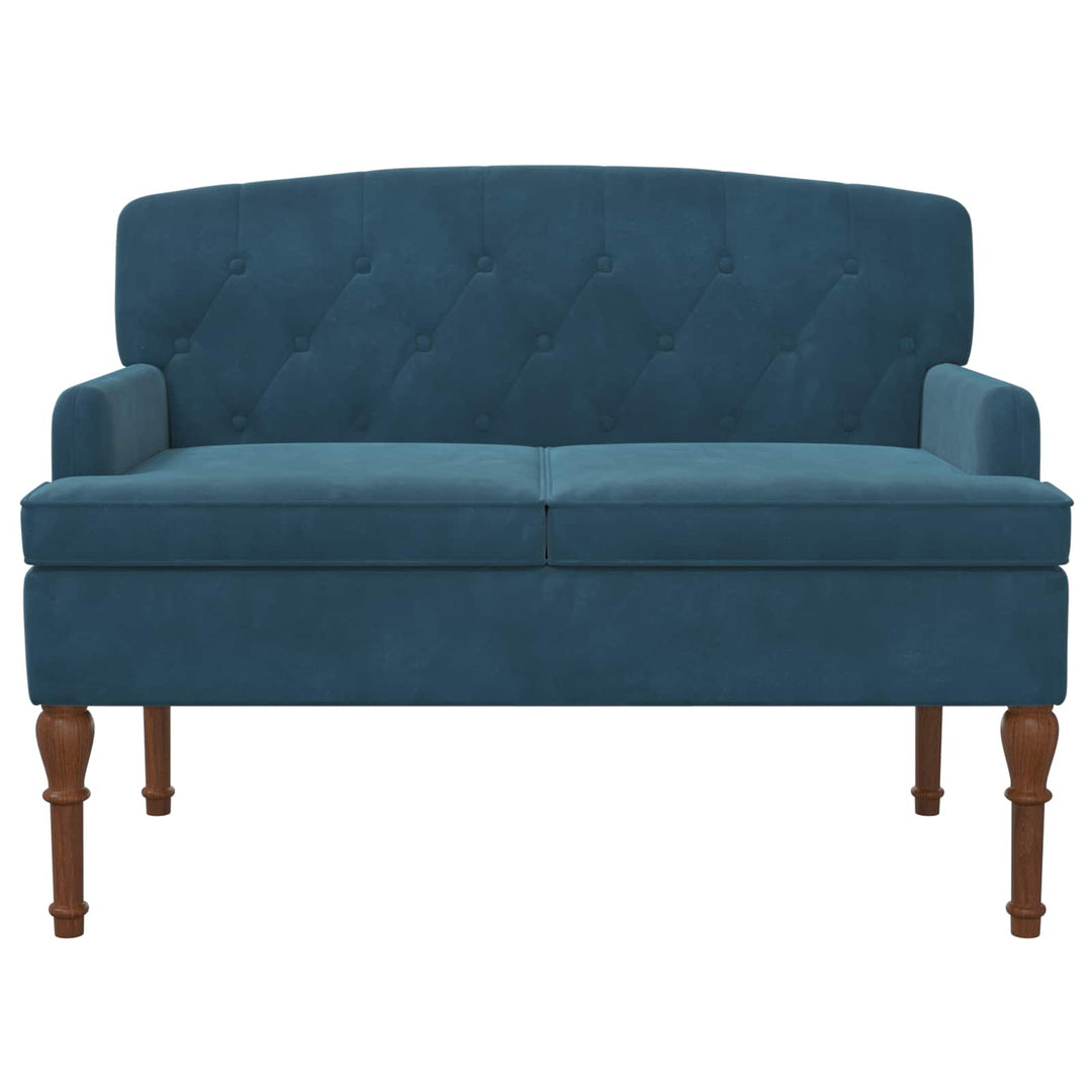 Lænestol med knap tufting Blå 111 x 65 x 79 cm Fløjl