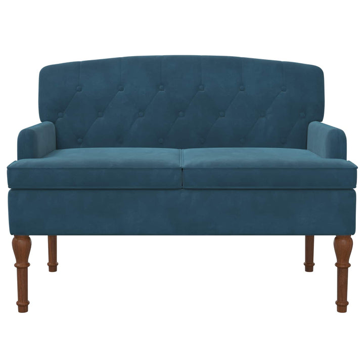 Lænestol med knap tufting Blå 111 x 65 x 79 cm Fløjl