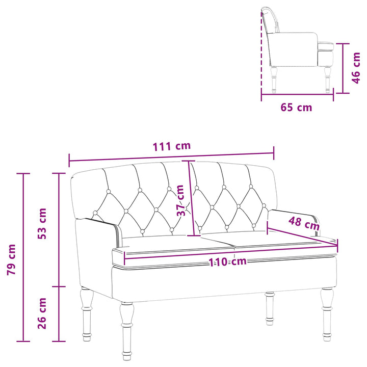 Lænestol med knap tufting Turkis 111 x 65 x 79 cm Fløjl
