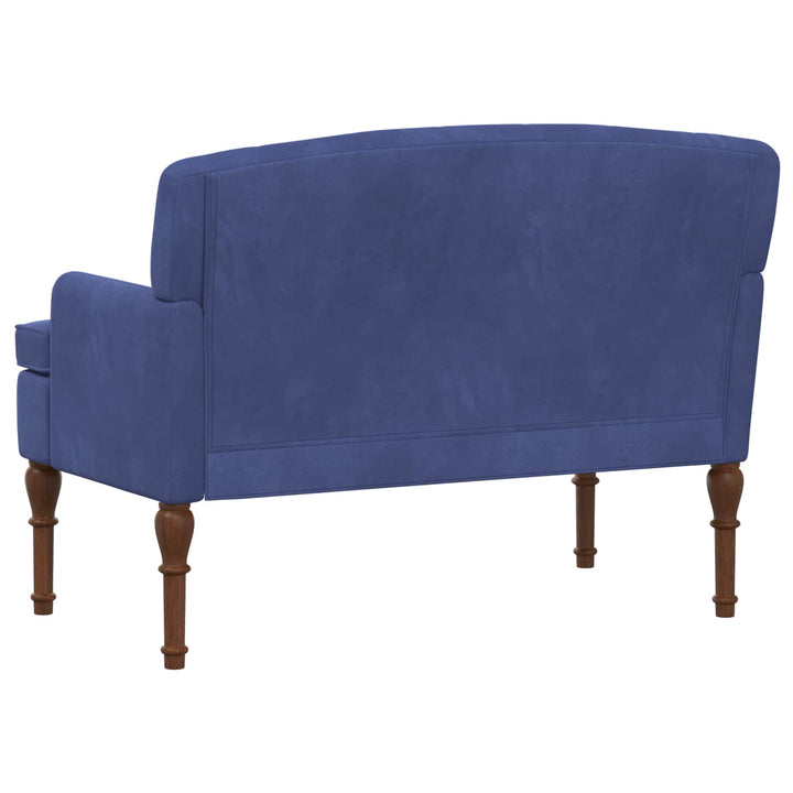 Lænestol med knap tufting Politi blå 111 x 65 x 79 cm Fløjl