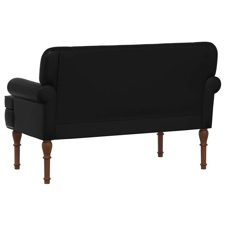 Lænestol med knap tufting Sort 120 x 65 x 77 cm Kunstlæder