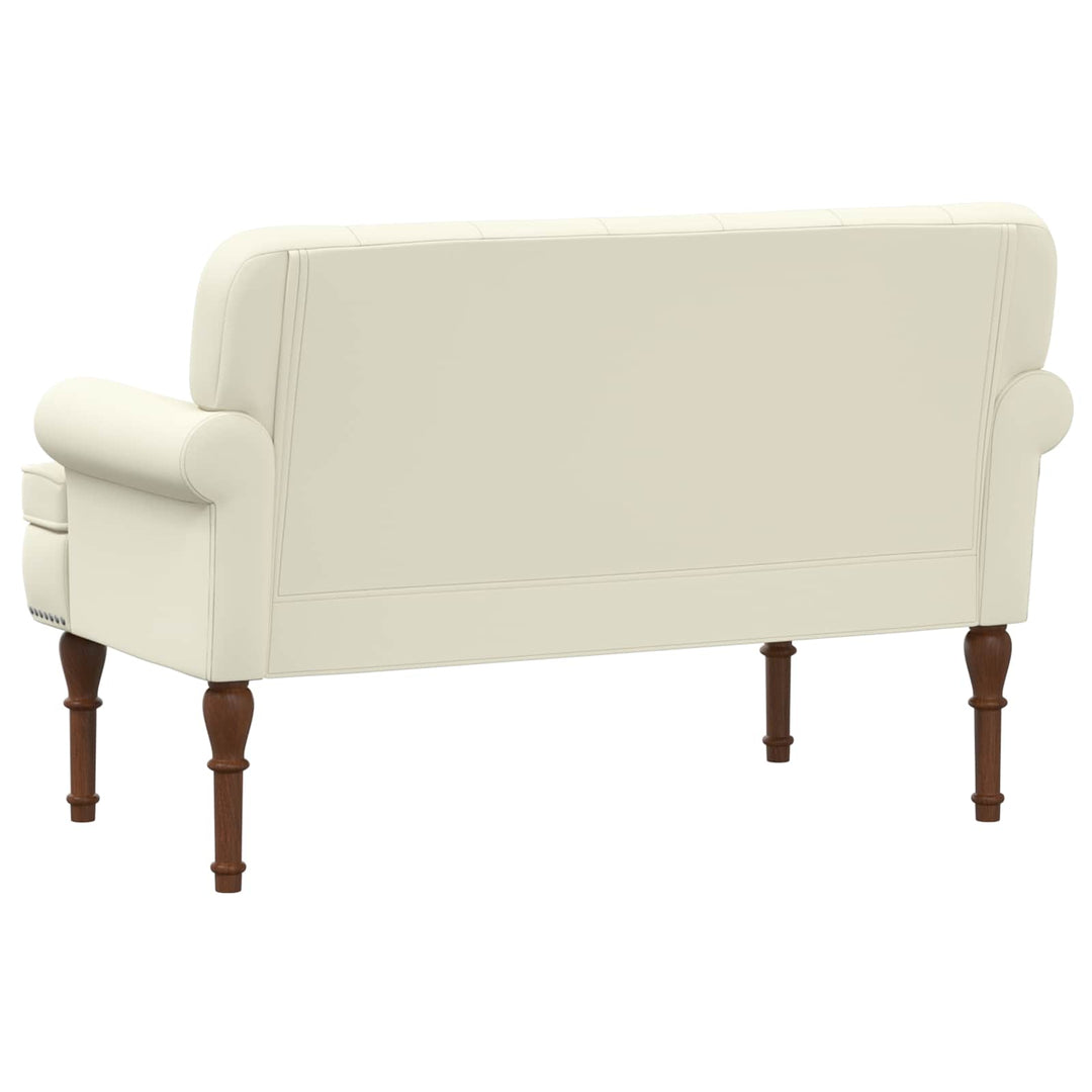 Lænestol med knap tufting Cremefarvet 120 x 65 x 77 cm