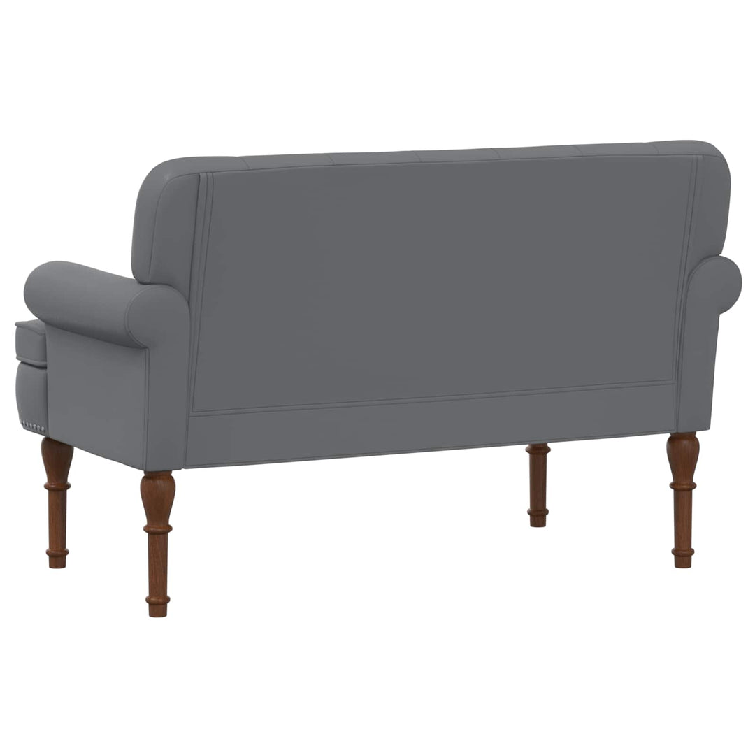 Lænestol med knap tufting Grå 120 x 65 x 77 cm Kunstlæder