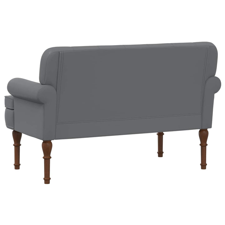 Lænestol med knap tufting Grå 120 x 65 x 77 cm Kunstlæder