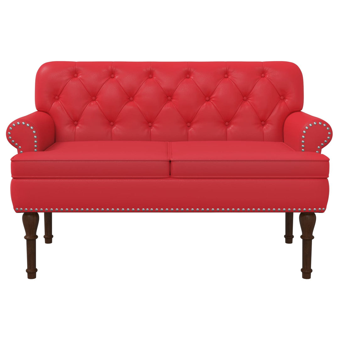 Lænestol med knap tufting Rød 120 x 65 x 77 cm Kunstlæder
