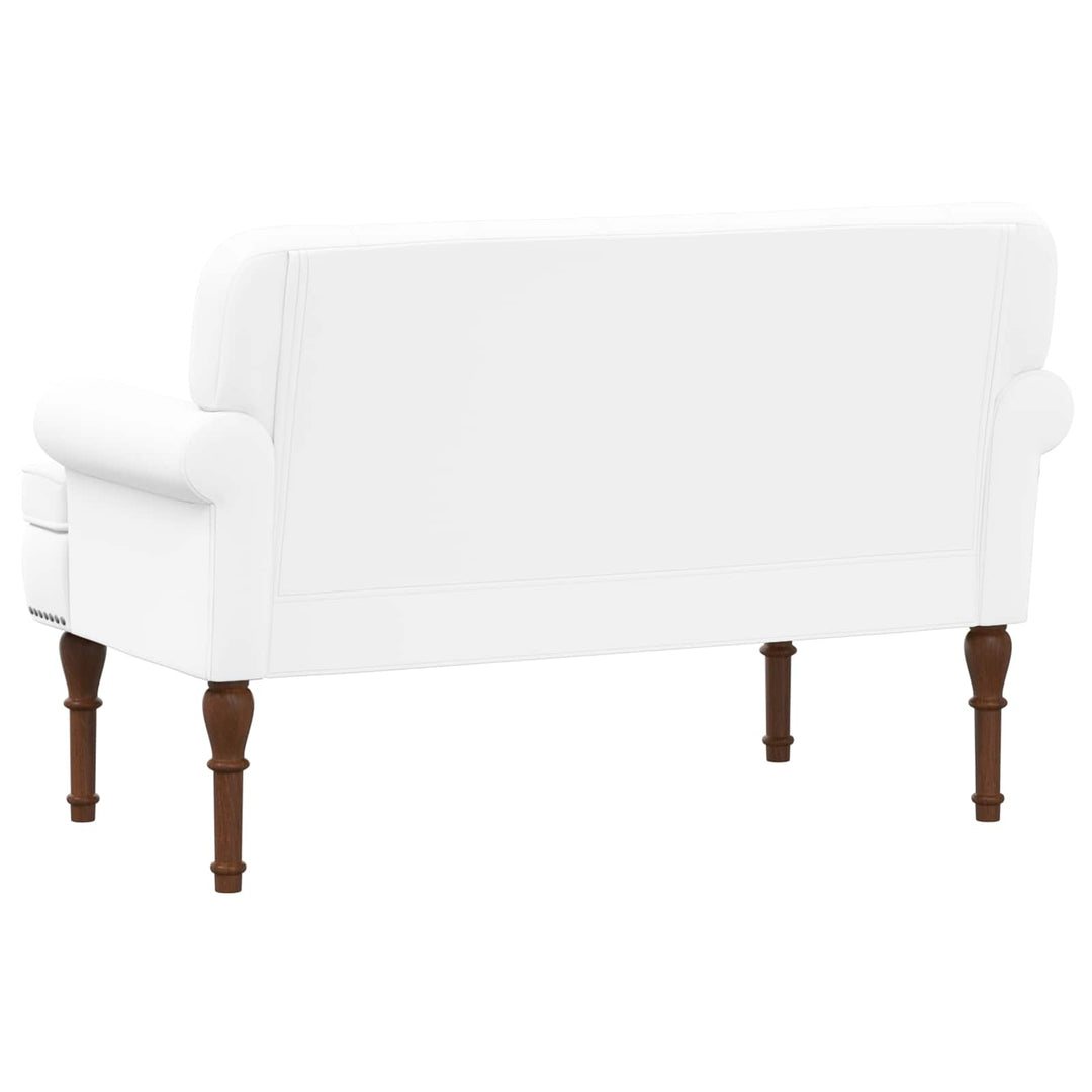 Lænestol med knap tufting Hvid 120 x 65 x 77 cm Kunstlæder