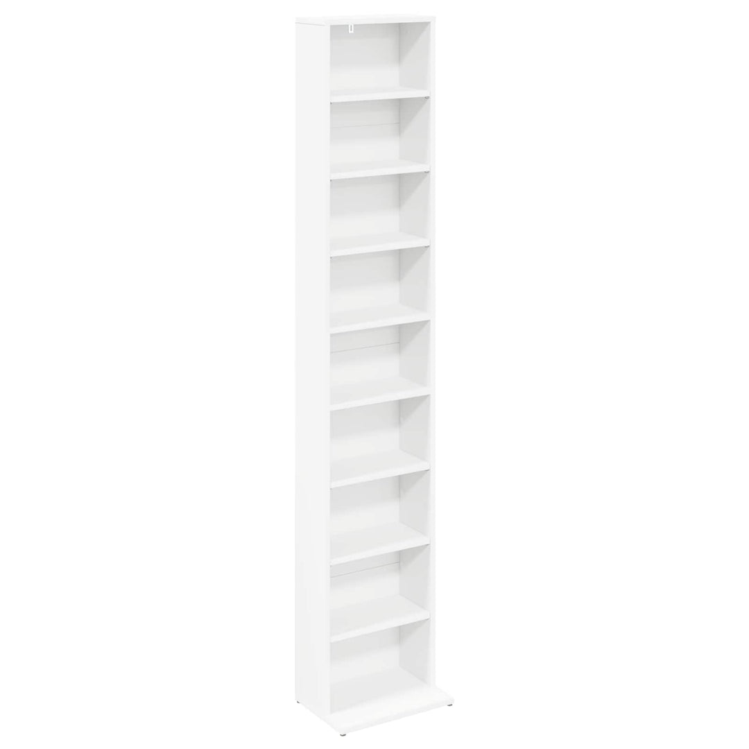 CD Skab Hvid 33 x 23,5 x 175 cm Konstrueret træ