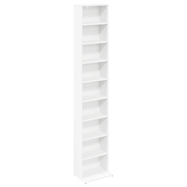 CD Skab Hvid 33 x 23,5 x 175 cm Konstrueret træ
