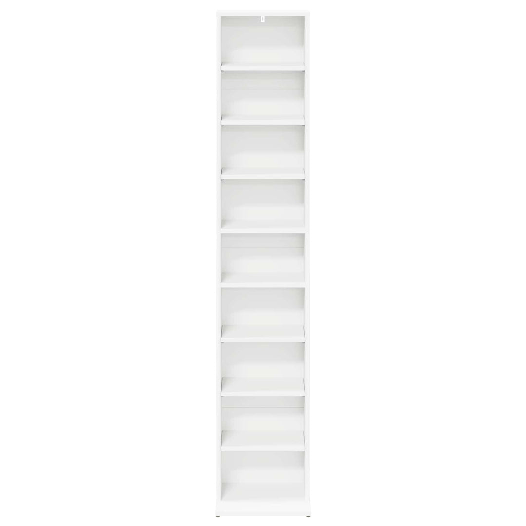 CD Skab Hvid 33 x 23,5 x 175 cm Konstrueret træ