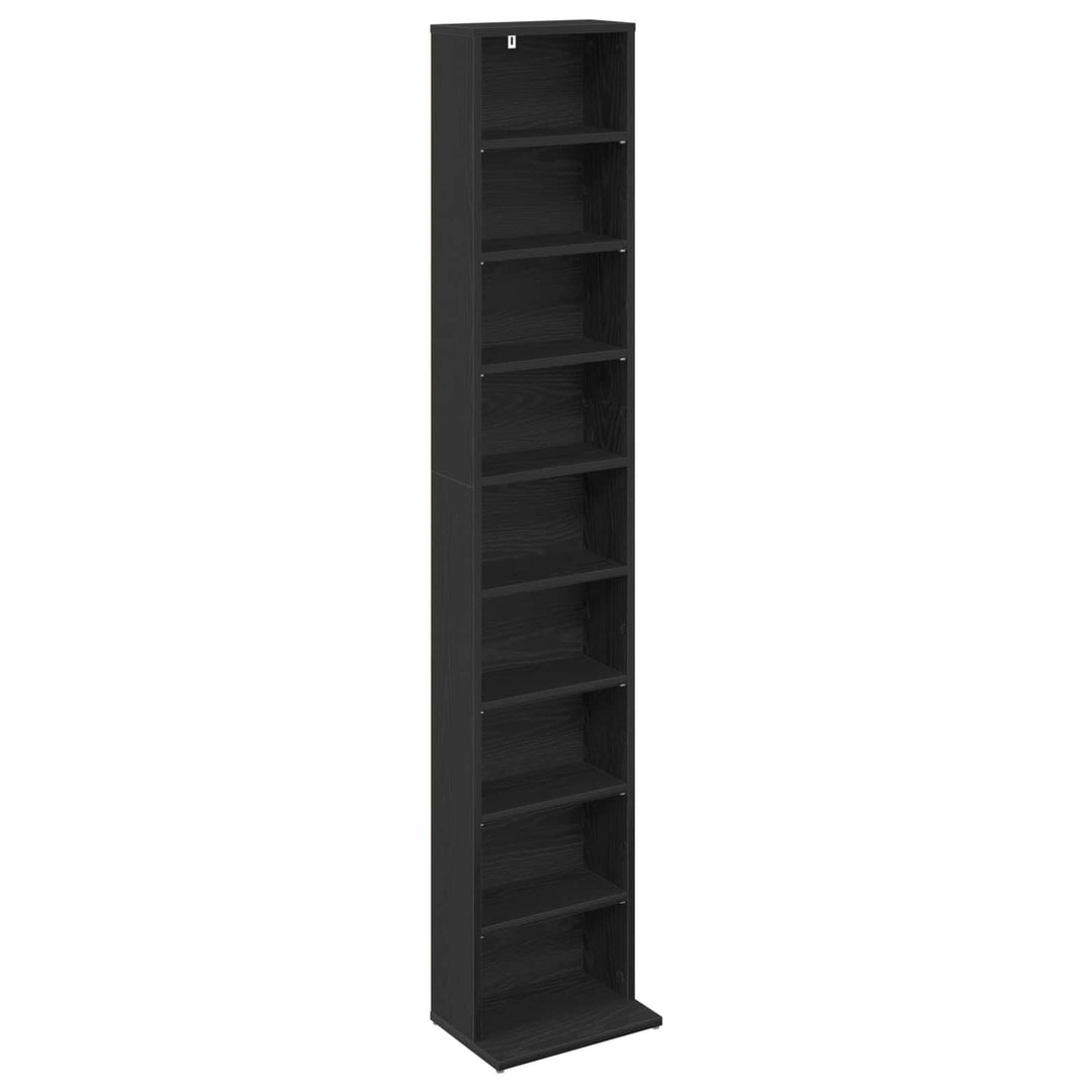 CD Skab 2 stk. Sort eg 33 x 23,5 x 175 cm Konstrueret træ