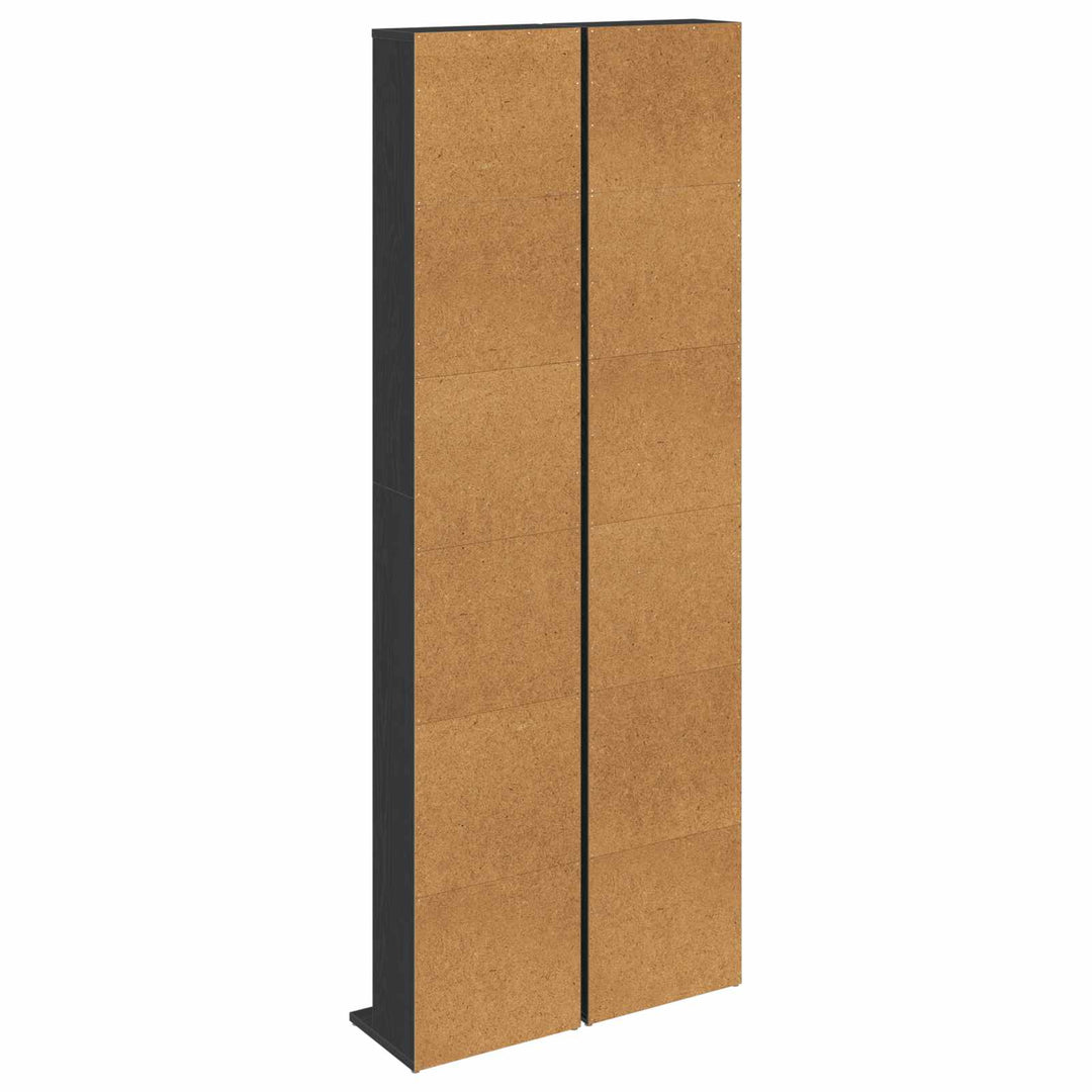 CD Skab 2 stk. Sort eg 33 x 23,5 x 175 cm Konstrueret træ