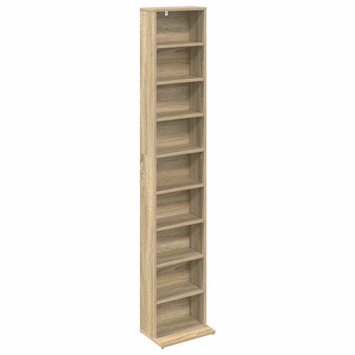 CD Skab Sonoma-eg 33 x 23,5 x 175 cm Konstrueret træ