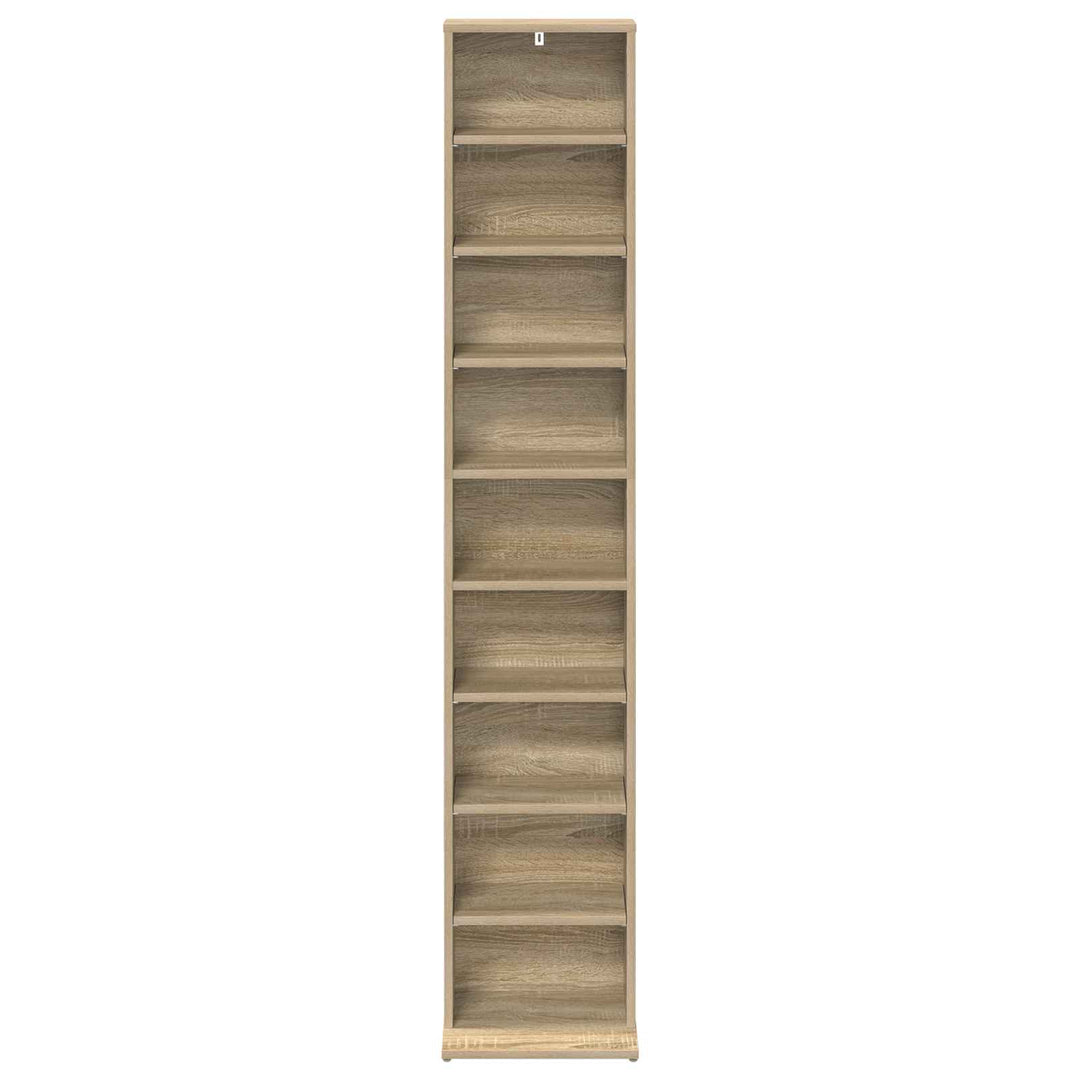 CD Skab Sonoma-eg 33 x 23,5 x 175 cm Konstrueret træ