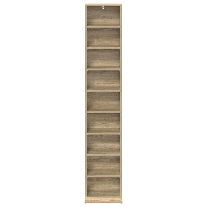 CD Skab Sonoma-eg 33 x 23,5 x 175 cm Konstrueret træ