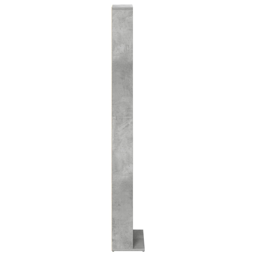 CD Skab Betongrå 33 x 23,5 x 175 cm Konstrueret træ