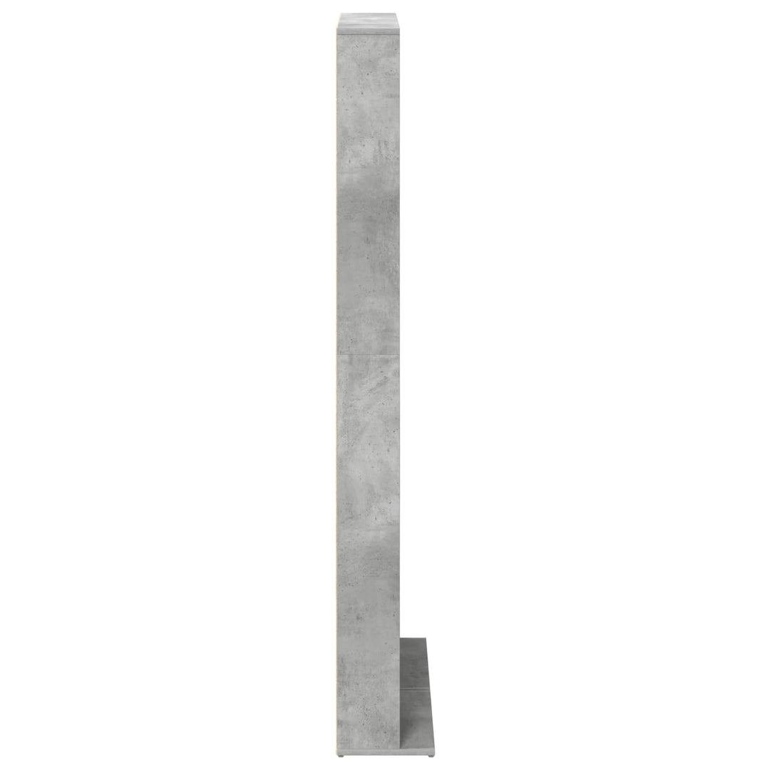 CD Skab 2 stk. Betongrå 33 x 23,5 x 175 cm Konstrueret træ