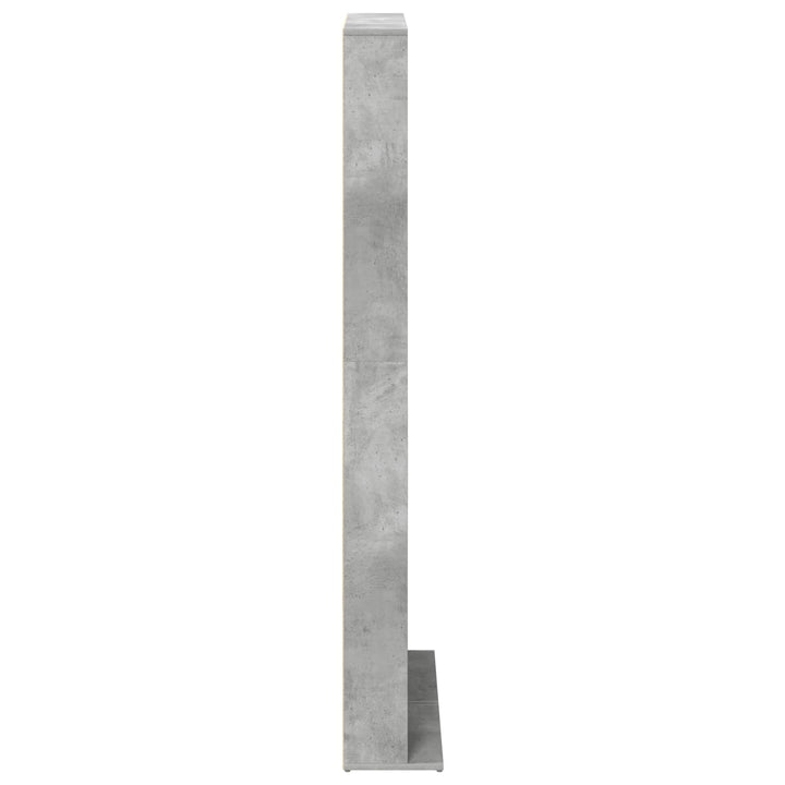 CD Skab 2 stk. Betongrå 33 x 23,5 x 175 cm Konstrueret træ
