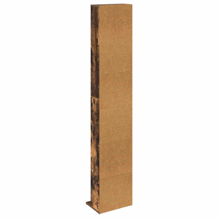 CD Skab Røget eg 33 x 23,5 x 175 cm Konstrueret træ