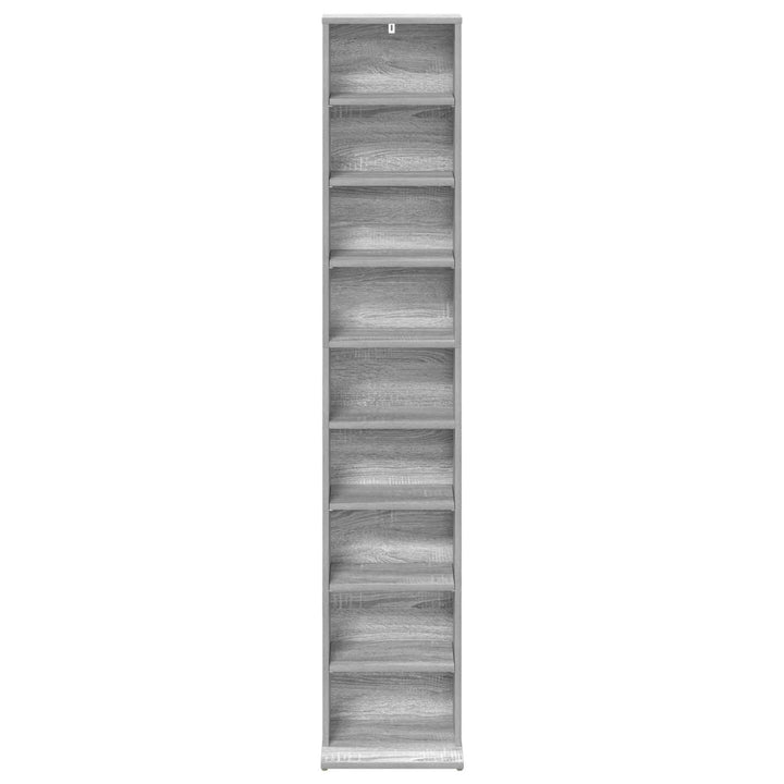 CD Skab Grå Sonoma 33 x 23,5 x 175 cm Konstrueret træ