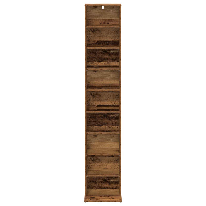 CD Skab Gammelt træ 33 x 23,5 x 175 cm Konstrueret træ