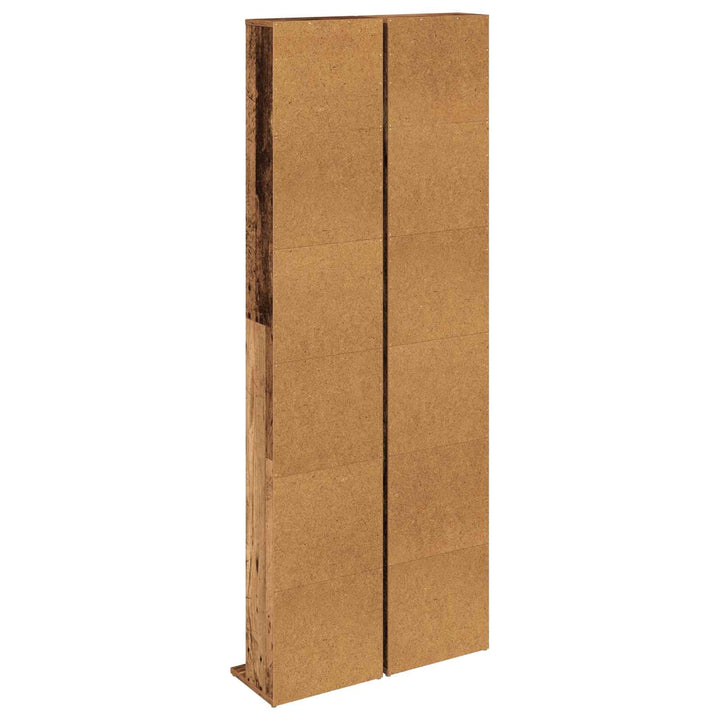 CD Skab 2 stk. Gammelt træ 33 x 23,5 x 175 cm Konstrueret træ