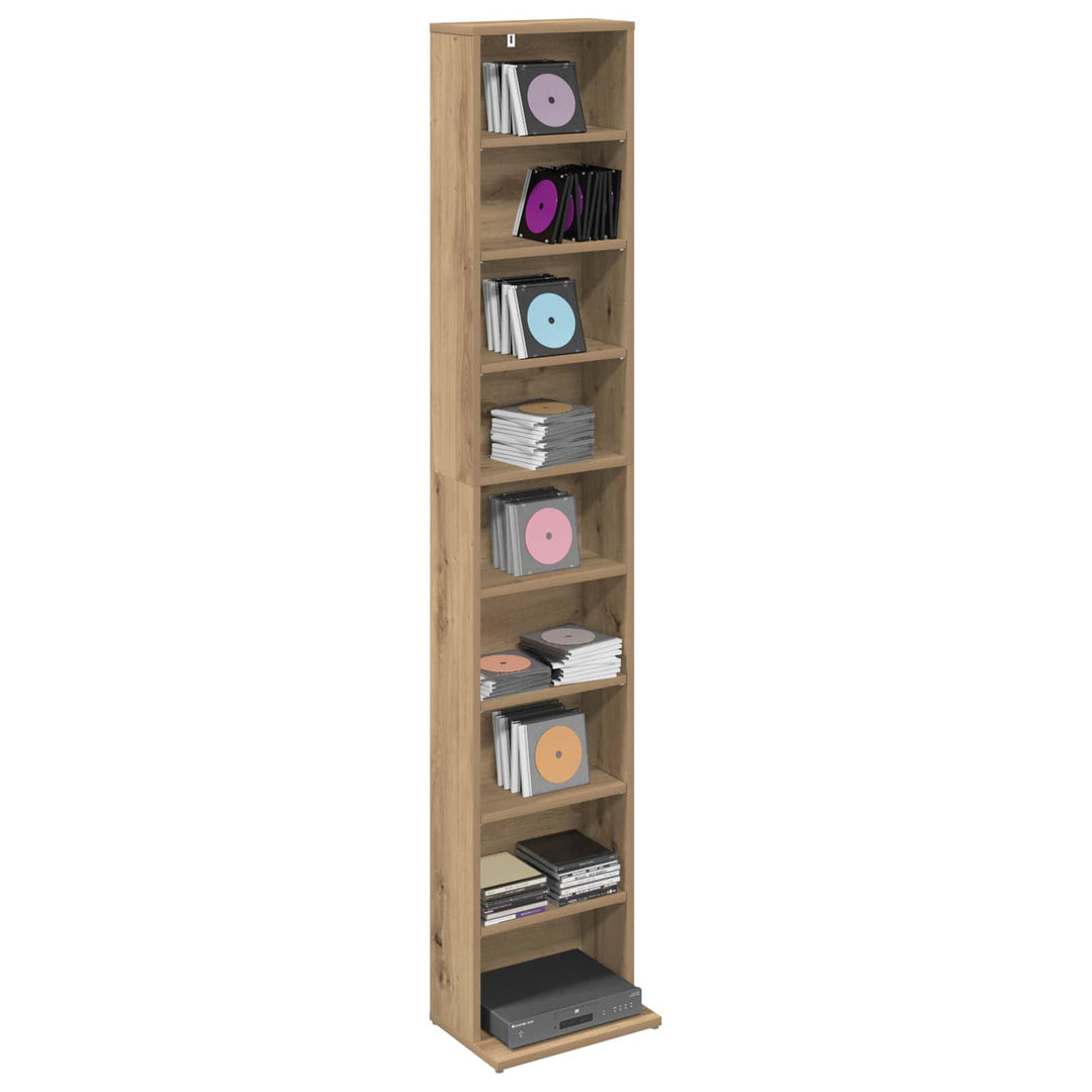 CD Skab Artisan-eg 33 x 23,5 x 175 cm Konstrueret træ