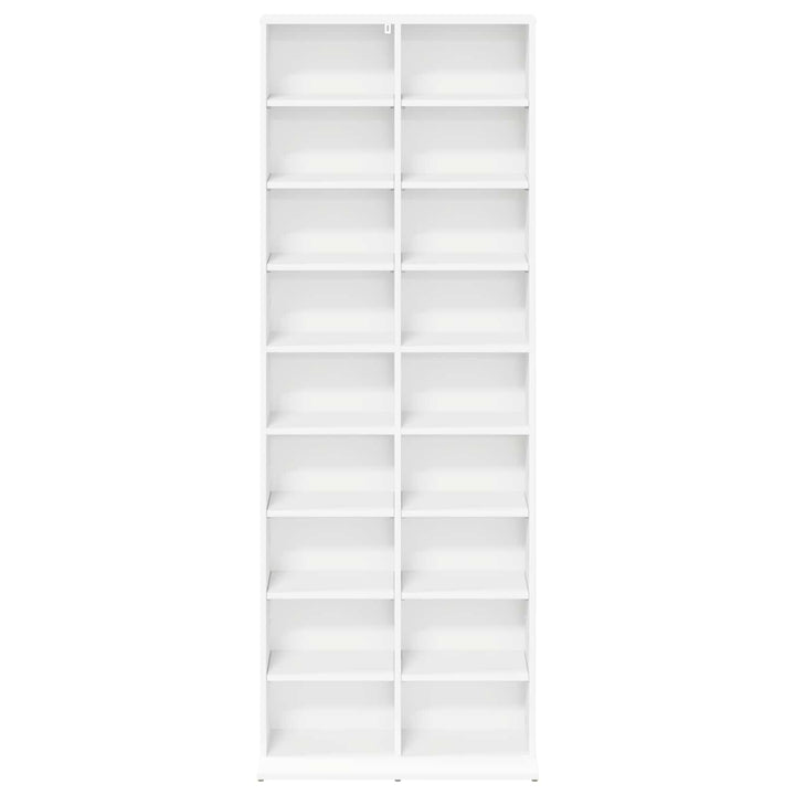 CD Skab Hvid 65 x 23,5 x 175 cm Konstrueret træ