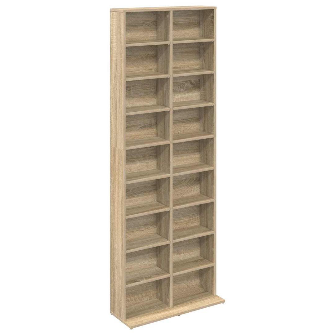 CD Skab Sonoma-eg 65 x 23,5 x 175 cm Konstrueret træ