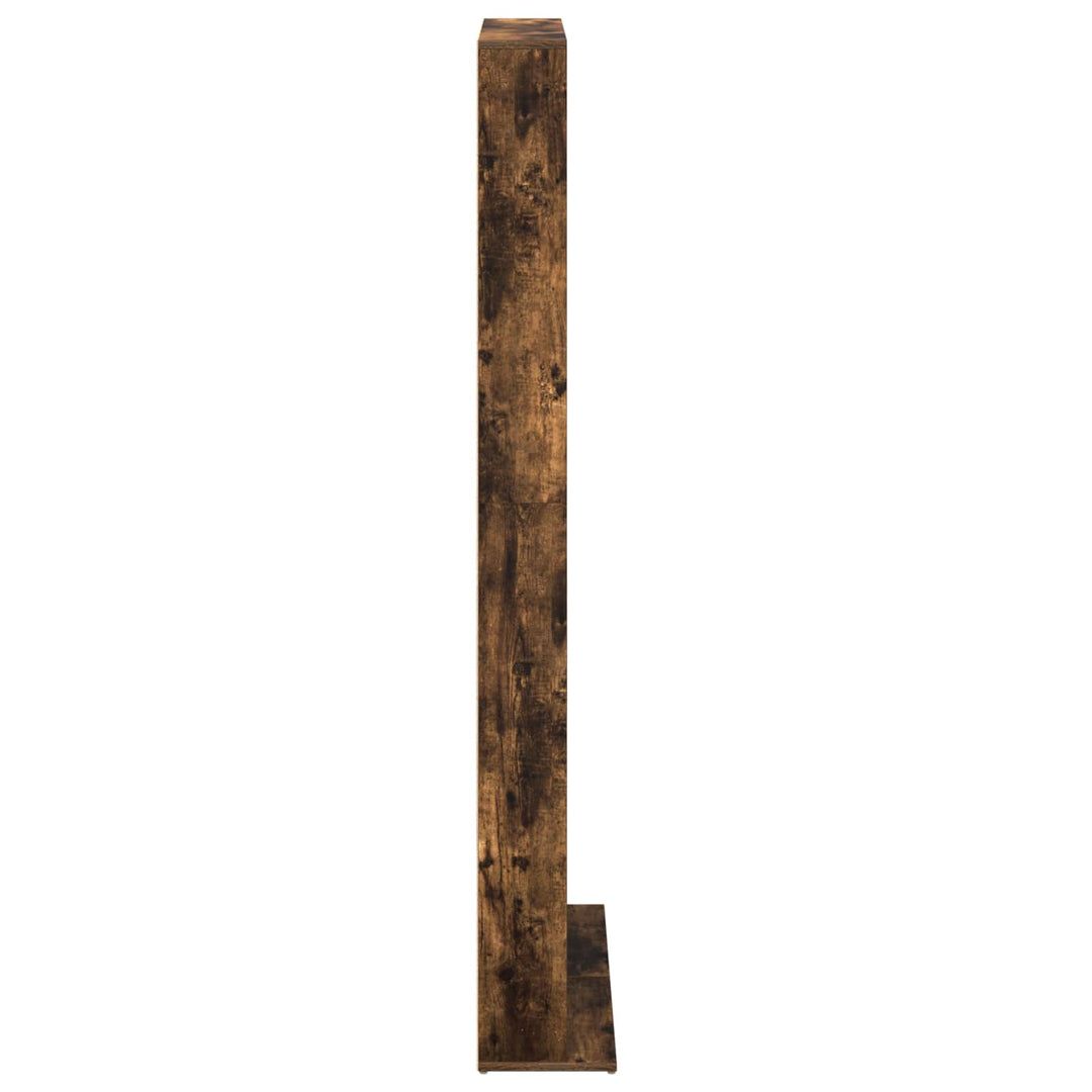 CD Skab Røget eg 65 x 23,5 x 175 cm Konstrueret træ