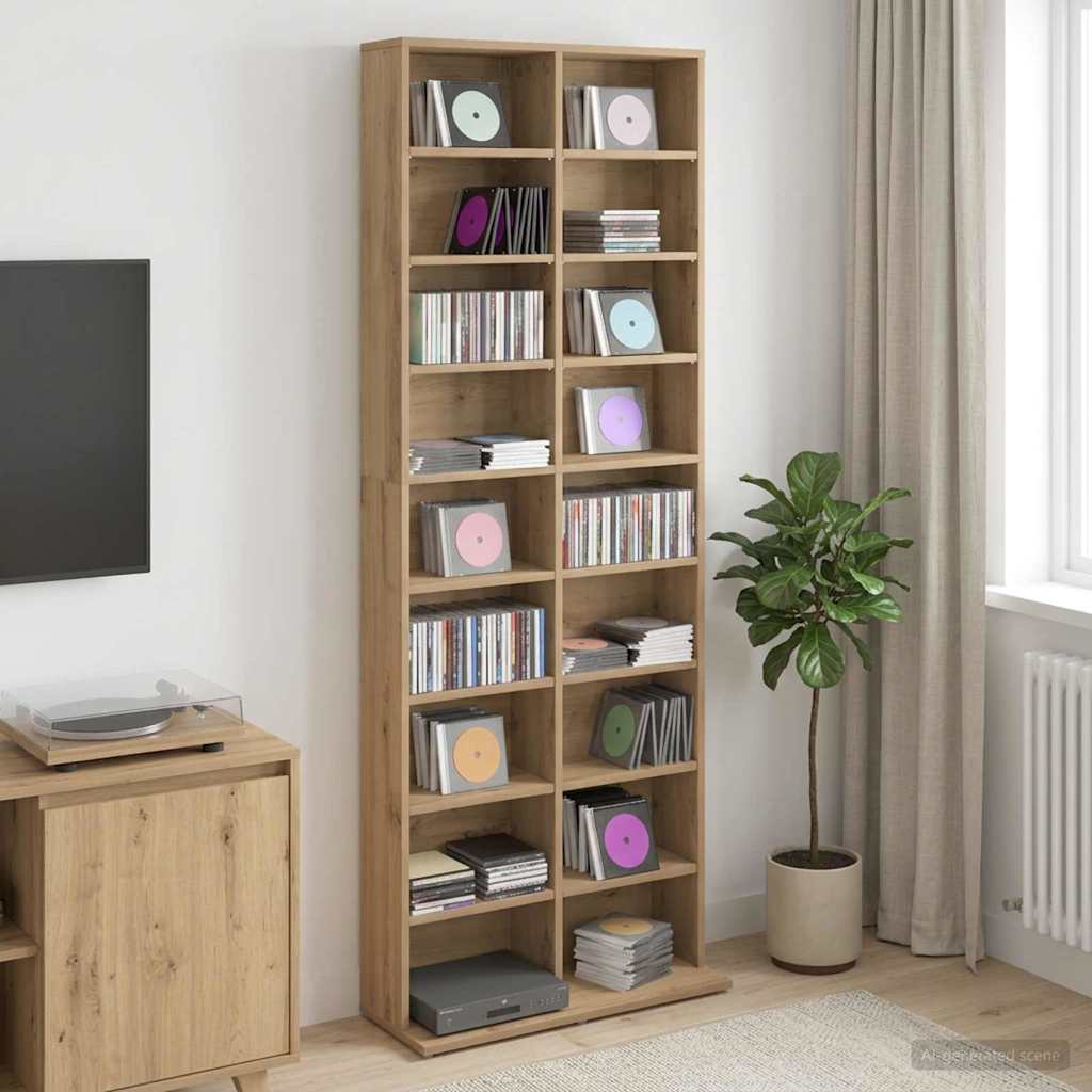 CD Skab Artisan-eg 65 x 23,5 x 175 cm Konstrueret træ