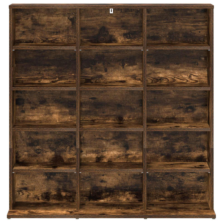 CD Skab Røget eg 96 x 23,5 x 97,5 cm Konstrueret træ