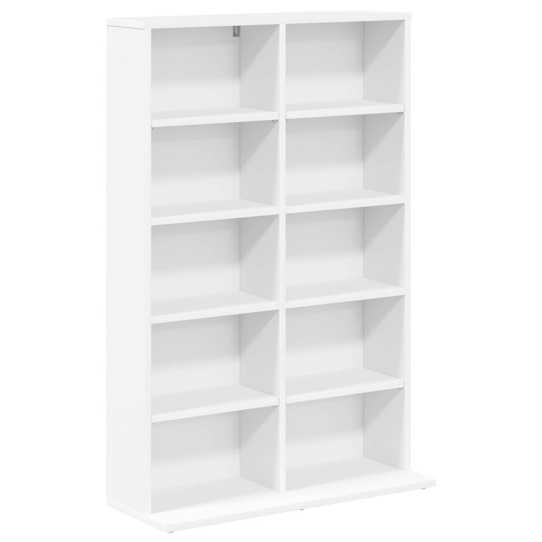 CD Skab 2 stk. Hvid 65 x 23,5 x 97,5 cm Konstrueret træ