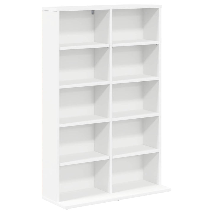 CD Skab 2 stk. Hvid 65 x 23,5 x 97,5 cm Konstrueret træ