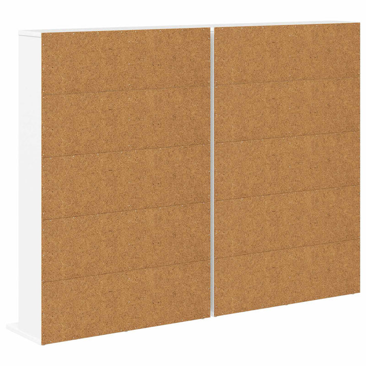 CD Skab 2 stk. Hvid 65 x 23,5 x 97,5 cm Konstrueret træ