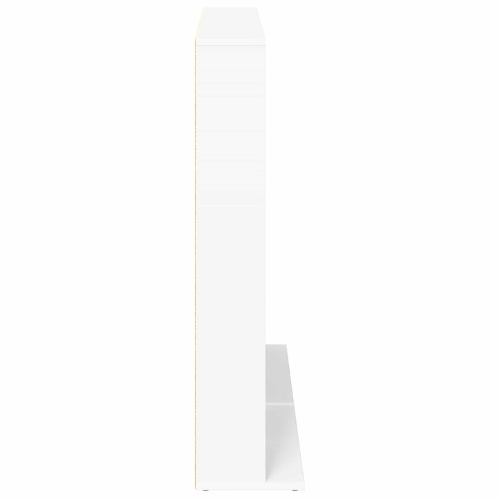 CD Skab 2 stk. Hvid 65 x 23,5 x 97,5 cm Konstrueret træ