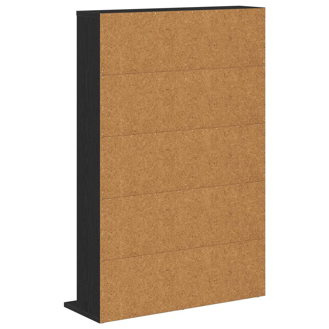 CD Skab Sort eg 65 x 23,5 x 97,5 cm Konstrueret træ