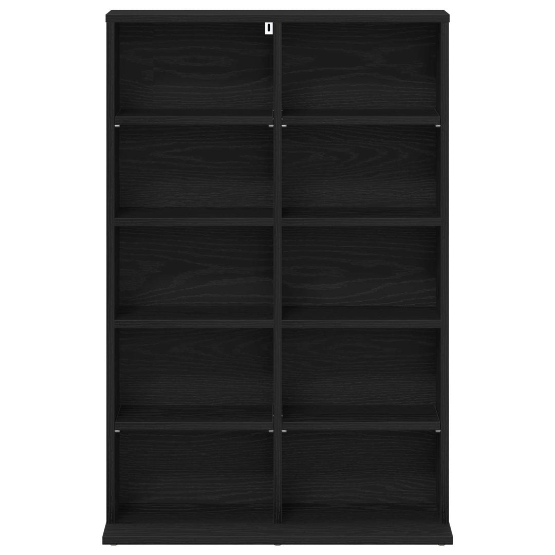 CD Skab Sort eg 65 x 23,5 x 97,5 cm Konstrueret træ